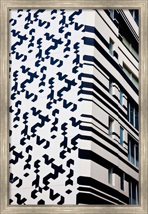 Framed Close up of Building, Hong Kong, China Print