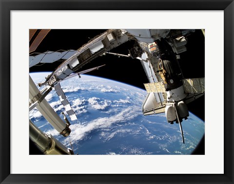 Framed Space Shuttle Atlantis, Soyuz Spacecraft, STS-115 Mission, September 17, 2006 Print