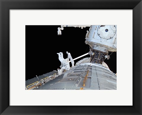 Framed STS-124 Mission Specialist, Participates in the Mission&#39;s First Scheduled Maintenance Session Print