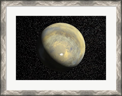 Framed Global View of Mars Print