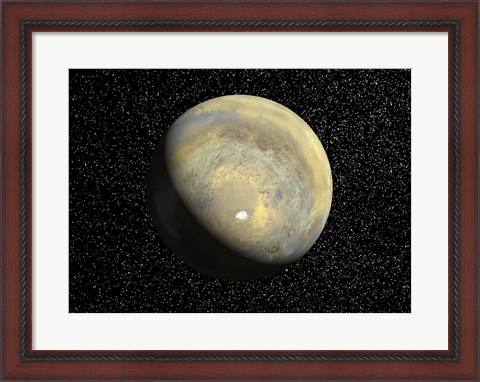 Framed Global View of Mars Print