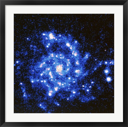 Framed U.V. Image of the Spiral Galaxy Print