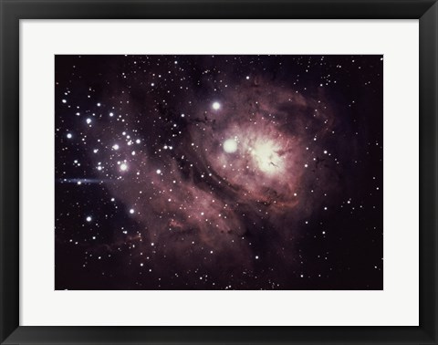 Framed Logoon Nebula in Sagittarius Print