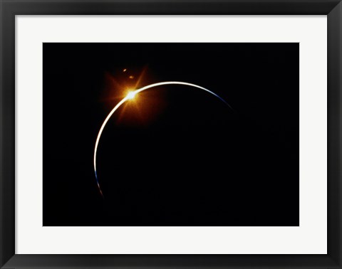 Framed Apollo 12 view of a solar eclipse Print