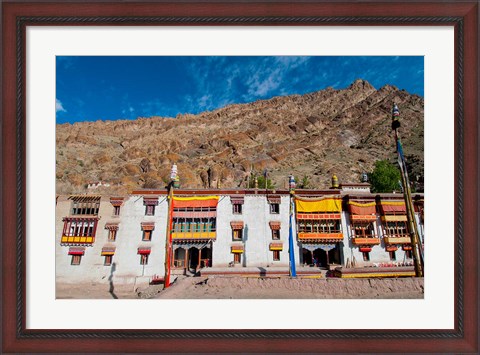 Framed Hemis Monastery facade with craggy cliff, Ladakh, India Print