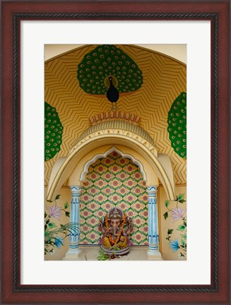 Framed Small shrine to Ganesh, Jaipur, Rajasthan, India. Print
