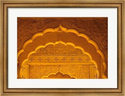 Framed Carved Sandstone Arches, Jaisalmer, Rajasthan, India Print