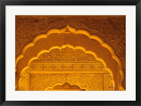 Framed Carved Sandstone Arches, Jaisalmer, Rajasthan, India Print