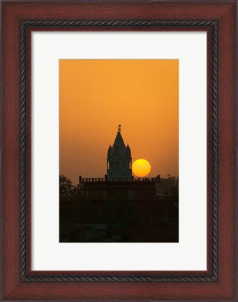 Framed Brahma Temple at sunset, Pushkar, Rajasthan, India Print