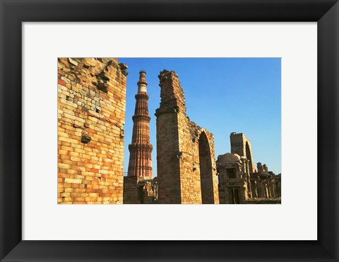 Framed Qutub Minar, Delhi, India Print