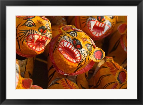 Framed Tiger Toys, Puri, Orissa, India Print