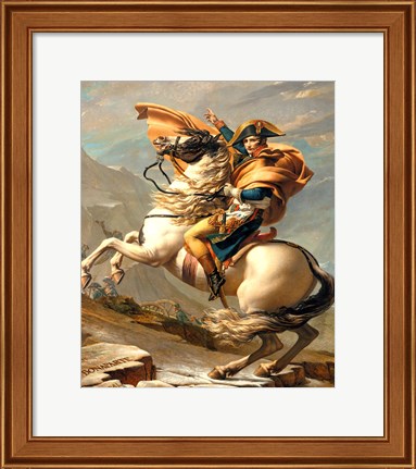 Framed Napoleon Crossing the Alps at the St Bernard Pass Print