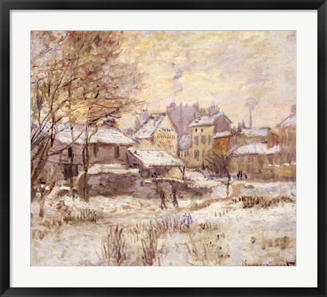 Framed Snow Effect with Setting Sun, 1875 Print