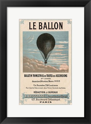 Framed Le Ballon, Paris Print