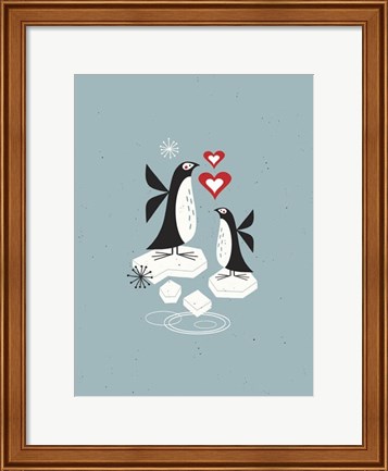 Framed Penguin Love Print