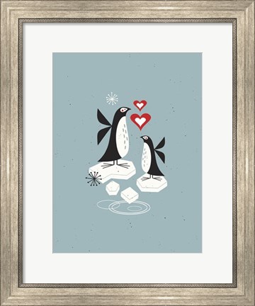 Framed Penguin Love Print