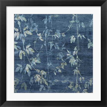 Framed Denim Branches II Print