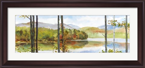 Framed Autumn Lake I Print