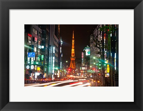 Framed Tokyo, Japan, Tokyo Tower in Shiba Park Print