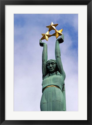 Framed Freedom Monument for the Latvian War of Independence, Riga, Latvia Print