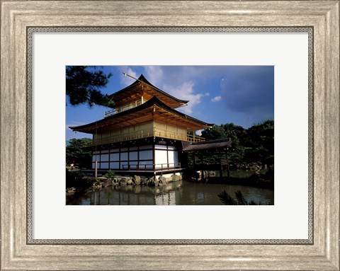 Framed Golden Pavilion, Zen Temple, Kinkakuji, Kyoto, Japan Print