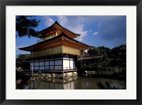 Framed Golden Pavilion, Zen Temple, Kinkakuji, Kyoto, Japan Print