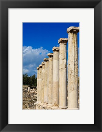 Framed Israel, Bet She&#39;an National Park, Columns Print