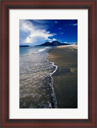 Framed Asia, Indonesia, Krakatau Volcano Beach scene Print