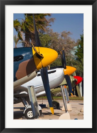 Framed Israel, Be-er Sheva, Air Force, Vintage Airplanes Print