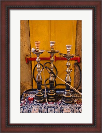 Framed Sheesha pipes, Jerusalem, Israel Print