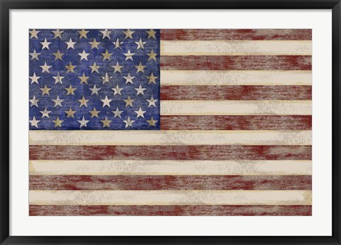Framed U.S. Flag Print