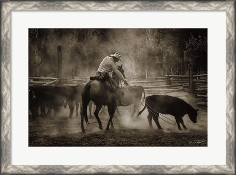 Framed Branding at Lost Canyon Print