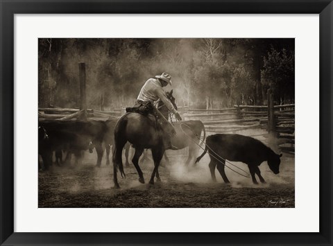 Framed Branding at Lost Canyon Print