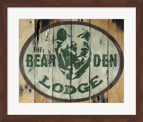Framed Bear Den Lodge Print