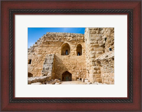 Framed Muslim military fort of Ajloun, Jordan Print