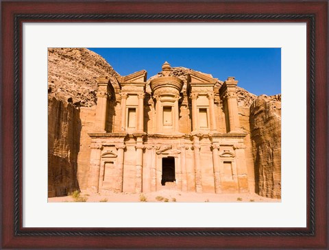 Framed Monastery or El Deir, Petra, UNESCO Heritage Site, Jordan Print