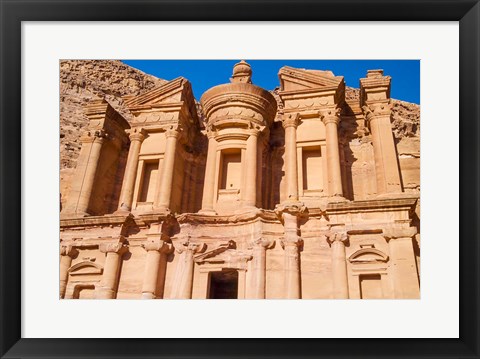 Framed Monastery or El Deir, Petra, UNESCO World Heritage Site, Jordan Print