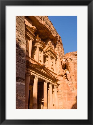 Framed Treasury, El-Khazneh, Petra, UNESCO Heritage Site, Jordan Print