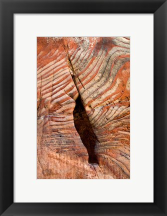 Framed Sandstone Rock Formations, Petra, Jordan Print