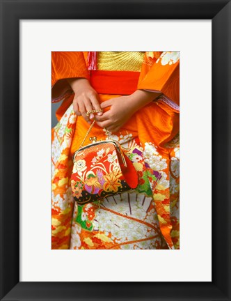 Framed Meriji Shrin, Shichigosan Festival, Harajuku, Tokyo, Japan Print