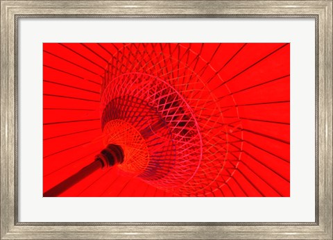 Framed Red Radial, Japan Print