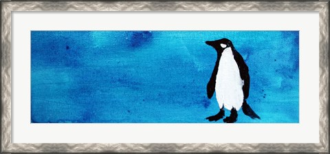 Framed Blue Penguin IV Print