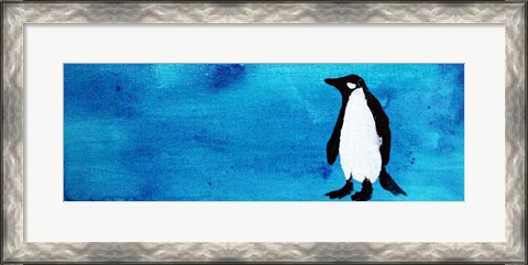 Framed Blue Penguin IV Print
