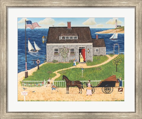 Framed Grandma&#39;s Seaside Cottage Print