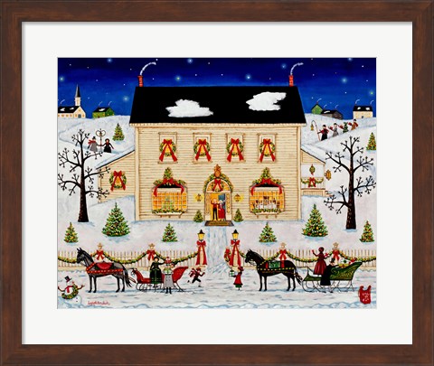 Framed Holiday House Print