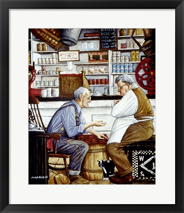 Framed Just a Friendly Game Print