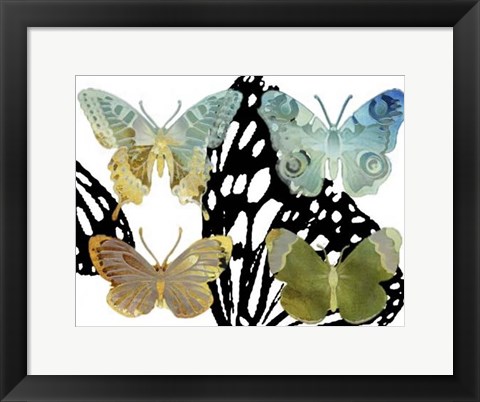 Framed Layered Butterflies IV Print