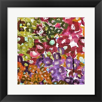 Framed Floral Barrage II Print