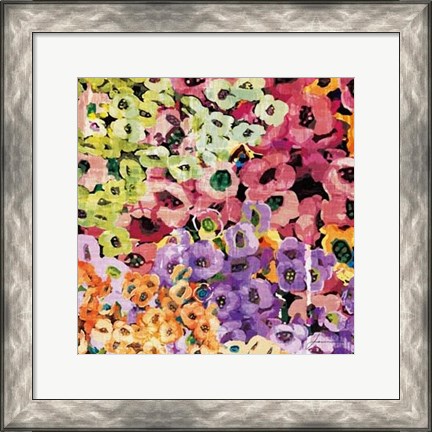 Framed Floral Barrage IV Print