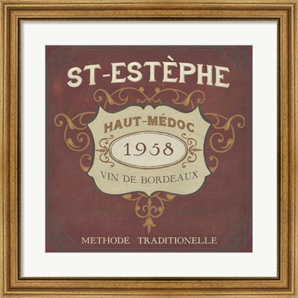 Framed Vintage Wine Labels IV Print